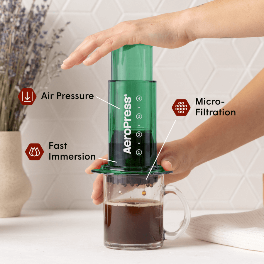 AeroPress Coffee Maker - Clear & Colors